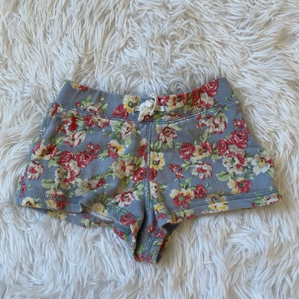 Polo Ralph Lauren Floral Knit Shorts EUC Size 2T